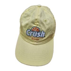 Crush Orange Hat Cap Distressed Yellow Vintage Style